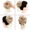Picture of KETHBE Messy Bun Hair Piece Tousled Updo Hair Buns Extension Elastic Hair Band Hair Pieces Curly Hair Bun Scrunchie For Women (2PCS,Light Golden Blonde Mix Bleach Blonde)