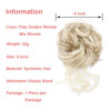 Picture of KETHBE Messy Bun Hair Piece Tousled Updo Hair Buns Extension Elastic Hair Band Hair Pieces Curly Hair Bun Scrunchie For Women (Pale Golden Blonde Mix Blonde)