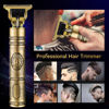 Picture of PXLISIE Hair Clippers for Men, Professional Hair Trimmer T Blade Trimmer Zero Gapped Trimmer, Cordless Rechargeable Beard Trimmer Shaver Hair Cutting Kit with Guide Combs (Gold)