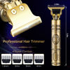 Picture of PXLISIE Hair Clippers for Men, Professional Hair Trimmer T Blade Trimmer Zero Gapped Trimmer, Cordless Rechargeable Beard Trimmer Shaver Hair Cutting Kit with Guide Combs (Gold)