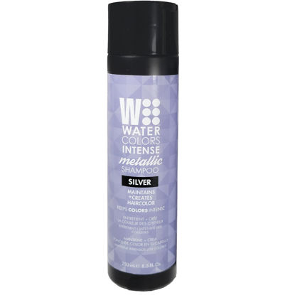 Picture of Watercolors INTENSE METALLIC Semi Permanet Color Depositing Shampoo-Sulfate & Paraben Free to Maintain & Enhance Hair Color 8 fl oz - SILVER