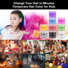 Picture of Temporary Hair Color for Kids, Ultikare White Hair Dye Washable Natural Hair Wax Color Chalk Mud Cream DIY Hairstyle Clay For Dark Hair Halloween, Cosplay, Party, Christmas Gift Girls 3.4 Fl Oz