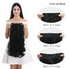 Picture of REECHO 24" Curly Wavy 4 Pieces Set Clip in Hair Extensions Natural Black