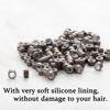 Picture of GOTDYA 1000pcs 4mm Hair Extension Beads,Silicone Lined Micro Rings,MicroLink Beads for Hair Extensions,Brown
