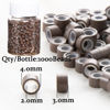 Picture of GOTDYA 1000pcs 4mm Hair Extension Beads,Silicone Lined Micro Rings,MicroLink Beads for Hair Extensions,Brown
