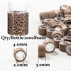Picture of GOTDYA 1000pcs 4mm Hair Extension Beads,Silicone Lined Micro Rings,MicroLink Beads for Hair Extensions,Light Brown