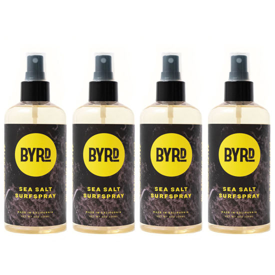Picture of Byrd Sea Salt Surfspray, Salty Coconut Scent, Texturizing and Volumizing Spray, Hydration and Hair Shine Spray, Surfer Hair, Safe for All Hair Types, 8 Fl Oz, Pack of 4