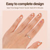 Picture of 150Pcs French Gel Nails, Vansiho French Tip Press on Nails, Short Square Nail Tips Brown, Soft Gel Nails False Nail, Acrylic Fake Nails for Nail Art DIY 15 Sizes