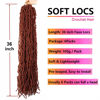 Picture of Datuoda 36 Inch Faux Locs Crochet Hair 6 Packs Soft Locs Crochet Braids Goddess Wavy Curly Locs Crochet Hair for Black Women (36 Inch (Pack of 6), 350#)