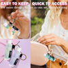 Picture of WK IEASON - Lip Balm Holder Keychain Clip On Lipstick Sleeve Chapstick Sleeve Holder Keychain 5PCS(Geometric Combos)