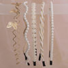 Picture of LYroo Cute Pearl Headbands Beaded Headband Metal Head Bands No Slip Fashion Hair Accessories for Women Girls,10 Pack