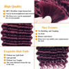 Picture of Human Braiding Hair 2 Bundles/Pack 100g Burgundy 99J Curly Deep Wave Human Bulk Hair for Braiding No Weft 10A Brazilian Virgin Human braiding Hair for Boho Braids Extensions (20 inch/100g)