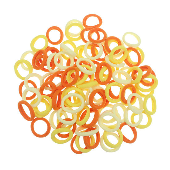 Picture of 100 Pack Orange Color Baby Girls' Elastics Hair ties Toddlers' Ponytail Holder Accessories