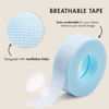 Picture of Embagol Lash Tape for Eyelash Extensions Blue Eyelash Tape for Extensions Sensitive Silicone Gel Easy Tear Breathable Medical Microporous Eyelash Extension Tape (0.49in 3.9yd, 2 Rolls)
