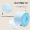 Picture of Embagol Lash Tape for Eyelash Extensions Blue Eyelash Tape for Extensions Sensitive Silicone Gel Easy Tear Breathable Medical Microporous Eyelash Extension Tape (2 Rolls×2 Sizes)