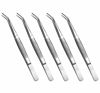 Picture of Stainless Steel Tweezers, with Curved Serrated Tip Multipurpose Tweezers Sewing Machine Tweezers Forceps for Craft Repairing (5PCS)