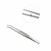 Picture of Stainless Steel Tweezers, with Curved Serrated Tip Multipurpose Tweezers Sewing Machine Tweezers Forceps for Craft Repairing (5PCS)