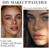 Picture of 20 Pcs Gold Face Makeup Patches, Glitter Freckles Face Tattoo, Glitter Freckles, Sparkle Makeup Patches, Waterproof Face Glitter Speckles Patches for Women (Gold)