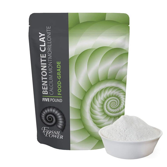 Picture of FOSSIL POWER Bentonite Clay Powder (5lb) | Bentonite Clay Mask For Face, Body, Feet, Hair & More | Deep Pore Cleansing | Clay Mask for Acne & Oily Skin | DIY Face Mask Beauty for Women & Men