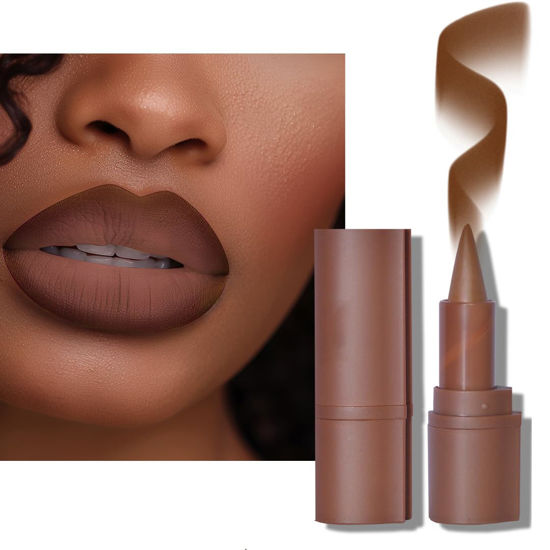 Picture of 2-in-1 Gradient Lip Liner and Lipstick Lip Combo Set - Achieve Flawless Contour and Gradual Ombre Effect with Easy-to-Use Crayon Form and Cone Tip - Non-Smudging, Long-Lasting (01# Milk Tea, 1)