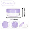 Picture of ZEJIA 3 Gram Sample Containers with Lids, 25 Count Tiny Sample Jars, 3ML Makeup Cosmetic Containers for Lip Balms, Lotion, Powder, Beauty Products(Purple Lids)