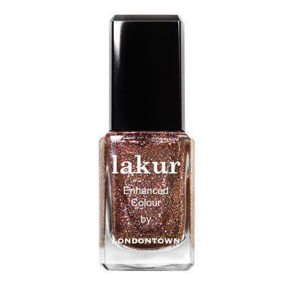 Picture of LONDONTOWN Glittery Pink Shimmer Nail Polish, Rosé All Day lakur, Vegan Chip-Resistant Long-Lasting Nail Lacquer, 40 fl oz
