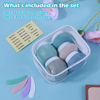 Picture of Travel Containers for Toiletries, GLAMFIELDS TSA Approved 2Pcs 1.7oz+3Pcs 1oz Travel Size Silicone Jars BPA Free, Leak-proof Travel Essentials with Lid for Cosmetic Face Hand Body Cream Green(5Pack)