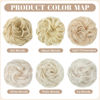 Picture of SARLA 2PCS Messy Hair Bun Hair Pieces Wavy Curly Synthetic Updo Fake Scrunchies Ponytail Extension for Women Ash Blonde