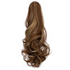 Picture of FELENDY Ponytail Extension Claw 18" 20" Curly Wavy Straight Clip in Hairpiece One Piece A Jaw Long Pony Tails for Women Ash Blonde Mix Light Brown