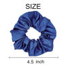 Picture of Sufermoe 6 Pcs Satin Silk Hair Scrunchies, Dark Blue (4.5 Inch) - Hair Ties for Women and Girls, Hair Accessories