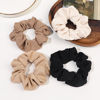Picture of Hair Scrunchies for Women - Hair Ties No Damage Both for Thick Hair or Thin Hair Curl Hair No Crease Gray Scrunchies Ponytail Holder No Hurt Your Hair