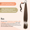 Picture of SEIKEA Long DIY Braided Ponytail Extension with Hair Tie Straight Wrap Around Hair Extensions Ponytail Natural Soft Hairpiece Chocolate Brown 34 Inch (After Braided 30 Inch)