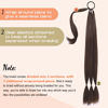 Picture of SEIKEA 2PCS Long Braid Ponytail Extension with Hair Tie Long Straight Wrap Around Hair Extensions Ponytail Natural Synthetic Hair Piece Dark BrownCopper Highlights 26 Inch (After Braided 23 Inch)