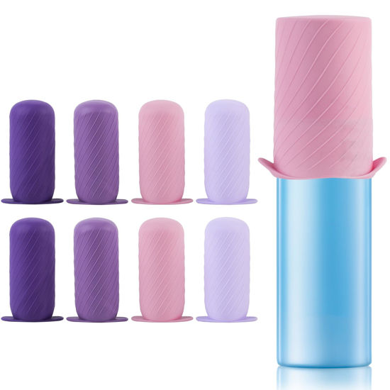 Picture of Mrsdry Bottle Covers for Travel, Elastic Sleeves for Leak Proofing, Travel Size Container Silicone toiletry sleeves, Leak Locks Travel Accessories for Shampoo Conditioner Wash Body Bottles (8pack)