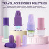 Picture of Mrsdry Bottle Covers for Travel, Elastic Sleeves for Leak Proofing, Travel Size Container Silicone toiletry sleeves, Leak Locks Travel Accessories for Shampoo Conditioner Wash Body Bottles (8pack)