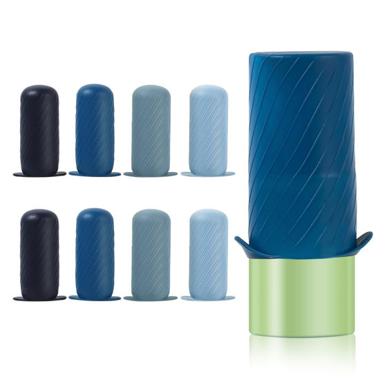 Picture of Mrsdry Bottle Covers for Travel, Elastic Sleeves for Leak Proofing, Travel Size Container Silicone toiletry sleeves, Leak Locks Travel Accessories for Shampoo Conditioner Wash Body Bottles (8pack)