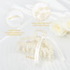Picture of DEEKA Bridesmaid Proposal Gifts 8 Pack Pearl Bridesmaid Hair Claw Clips with Ribbon 3.7 Inch Large Hair Clips Bachelorette Party Favors Bridal Party Present Hair Accessories (Half Circle L)