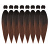Picture of Pre-stretched Braiding Hair Extension Professional Braiding hair 12 Inch 8 Packs Hair Extensions For Braids Ombre Natural Black To Brown (12Inch,#1B/30)