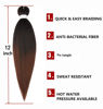 Picture of Pre-stretched Braiding Hair Extension Professional Braiding hair 12 Inch 8 Packs Hair Extensions For Braids Ombre Natural Black To Brown (12Inch,#1B/30)