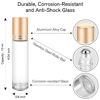 Picture of PrettyCare Essential oil Roller Bottles for Oils 10ml Glass Clear Perfume Bottles Empty with Extra Roller Balls, Opener, Funnel, Pipette, Labels, 4pack Roll on Bottles