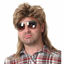 Picture of Kaneles Mullet Wigs for Men 80s Costumes Fancy Party Accessory Cosplay Wig (Light Brown)