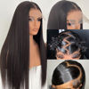 Picture of MUNONG 30 Inch 13x6 Lace Front Wigs Human Hair 200 Density Straight HD Lace Front Wigs Human Hair Pre Plucked Glueless Wigs Human Hair for Women Straight Lace Frontal Wigs Human Hair Natural Black