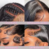 Picture of MUNONG 30 Inch 13x6 Lace Front Wigs Human Hair 200 Density Straight HD Lace Front Wigs Human Hair Pre Plucked Glueless Wigs Human Hair for Women Straight Lace Frontal Wigs Human Hair Natural Black