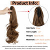 Picture of Mitrygreen Claw Clip Ponytail Extension 18" Clip in Wavy Ponytail Hair Extensions Long Pony Tails for Women Extensions Light Chestnut Brown Wave Hairpiece