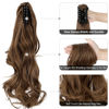 Picture of Mitrygreen Claw Clip Ponytail Extension 18" Clip in Wavy Ponytail Hair Extensions Long Pony Tails for Women Extensions Light Chestnut Brown Wave Hairpiece