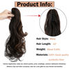 Picture of Mitrygreen Claw Clip Ponytail Extension 18" Clip in Wavy Ponytail Hair extensions Long Pony Tails for Women Extensions Dark Brown Mix Light Auburn Wave Hairpiece