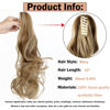 Picture of Mitrygreen Claw Clip Ponytail Extension 18" Clip in Wavy Ponytail Hair Extensions Long Pony Tails for Women Extensions Ash Blonde Mix Ginger Brown Wave Hairpiece