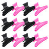 Picture of BAHABY Hair Clips for Styling Sectioning 12 Pack Black Hot Pink Butterfly Clamps Hair Claw Clips Pro Salon Hair Clips for Styling, Sectioning, Cutting and Coloring