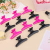 Picture of BAHABY Hair Clips for Styling Sectioning 12 Pack Black Hot Pink Butterfly Clamps Hair Claw Clips Pro Salon Hair Clips for Styling, Sectioning, Cutting and Coloring