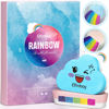 Picture of Elfinbay Rainbow Cloud Bath Bombs for Girls, 2 Extra Large Handmade Bath Bombs for Kids Bubble Bath Fizzies, Kids Safe Bath Bombs with Natural Essential Oils, Halloween Bath Bombs Party Favors
